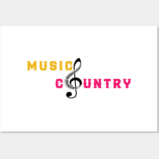 MUSIC COUNTRY Posters and Art